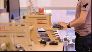 Man typping on the computer keyboard