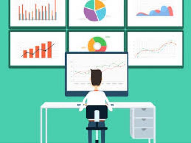 Graphic showing man in front of multiple computer screens