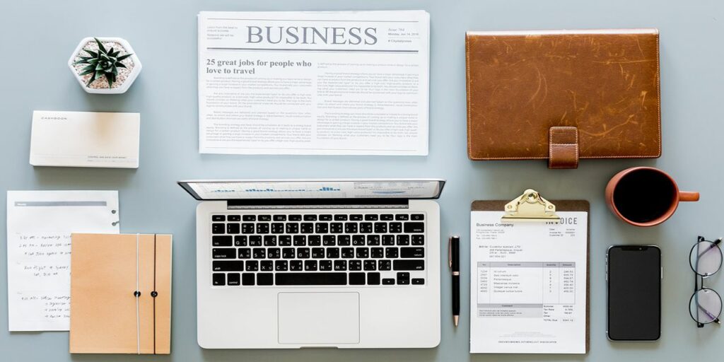 paperworks business computer smartphone