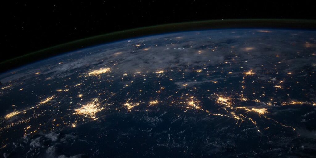 earth lights environment globe planet science