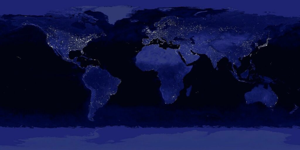 earth world lighting height globe global