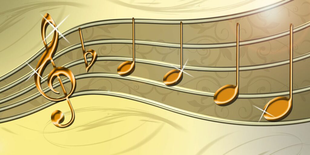 music staves clef