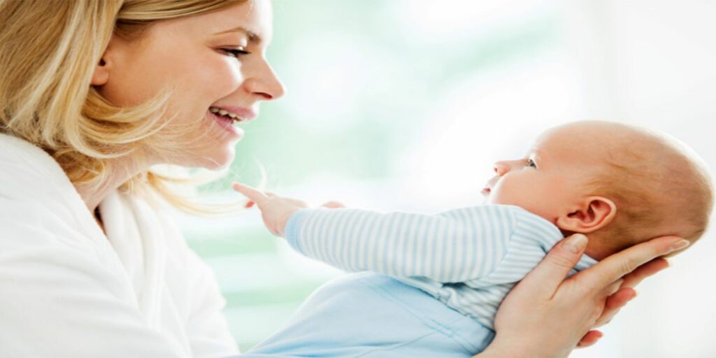Woman and baby