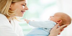 Woman and baby