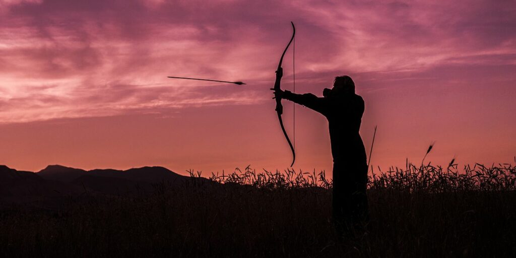 man hunting archer forest
