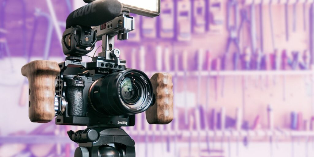 Camera with microphone