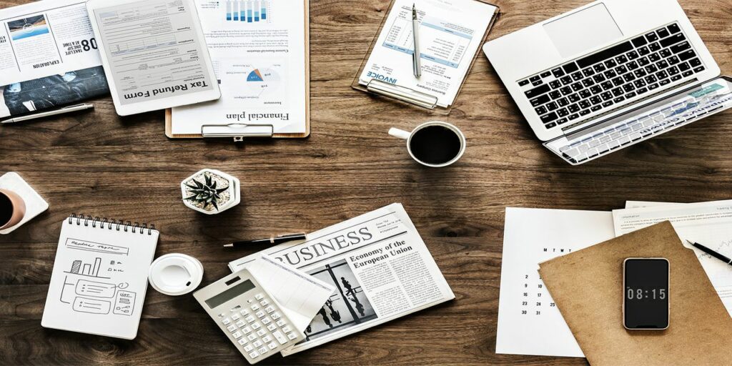desk work business office finance documents