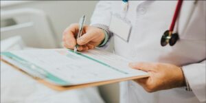 doctor holding a clipboard