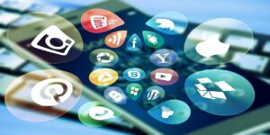 social media social apps keyboard icon smartphone media
