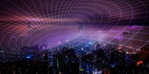 technology 5g aerial abstract background